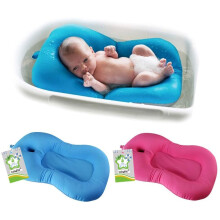 belupai Baby Bath Pad Newborn Baby Foldable Baby Bath Tub Pad Chair Shelf Newborn Bathtub Seat Infant Support Cushion Mat Bath Mat(Blue)