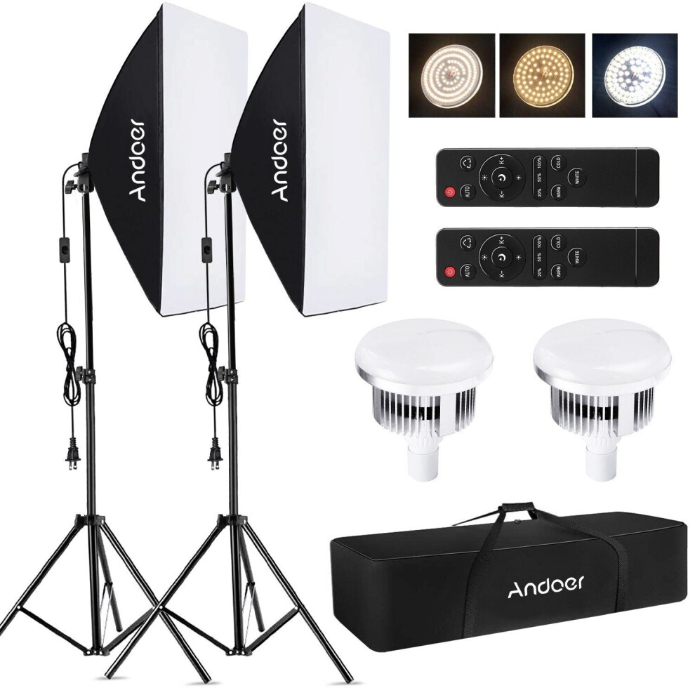 (EU Plug) Studio Photography Light kit Softbox Lighting Set