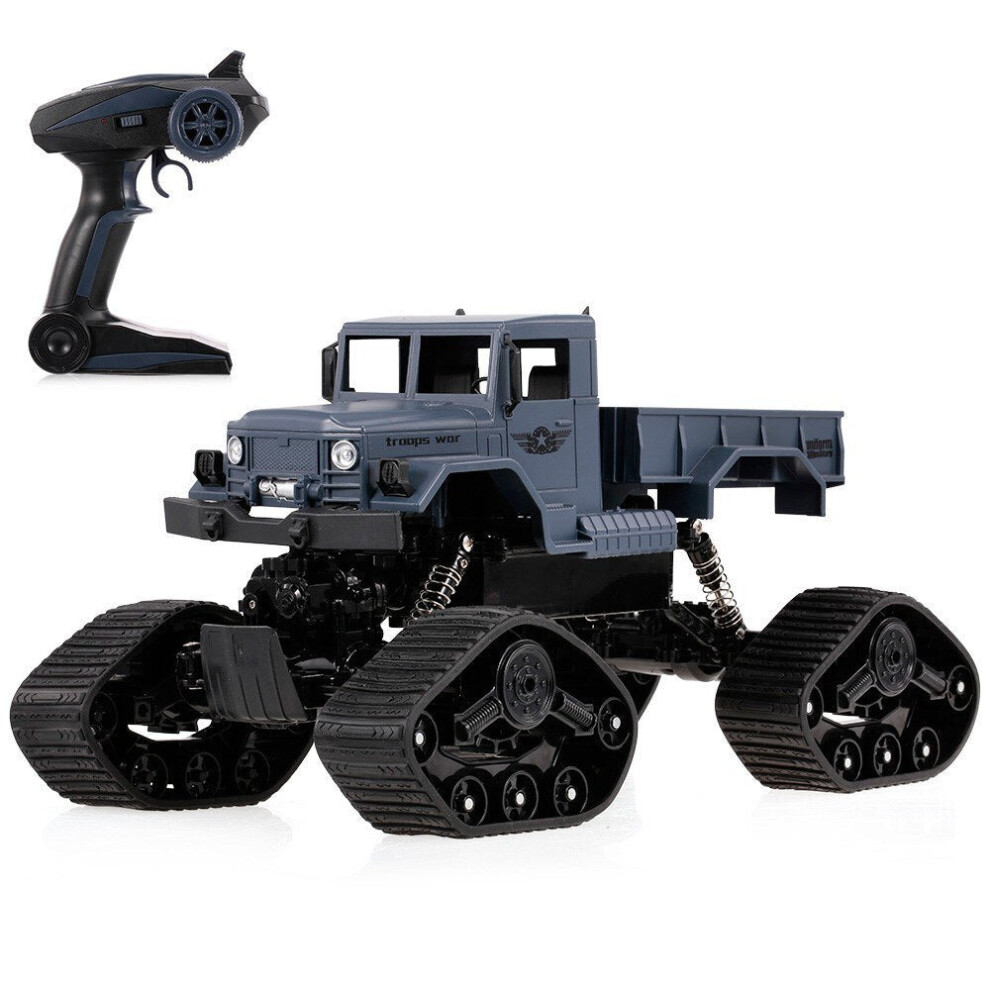 (Blue) 1/12 2.4G 4WD Off-road RTR RC Military Car Electric Snow Rock Crawler for Kids