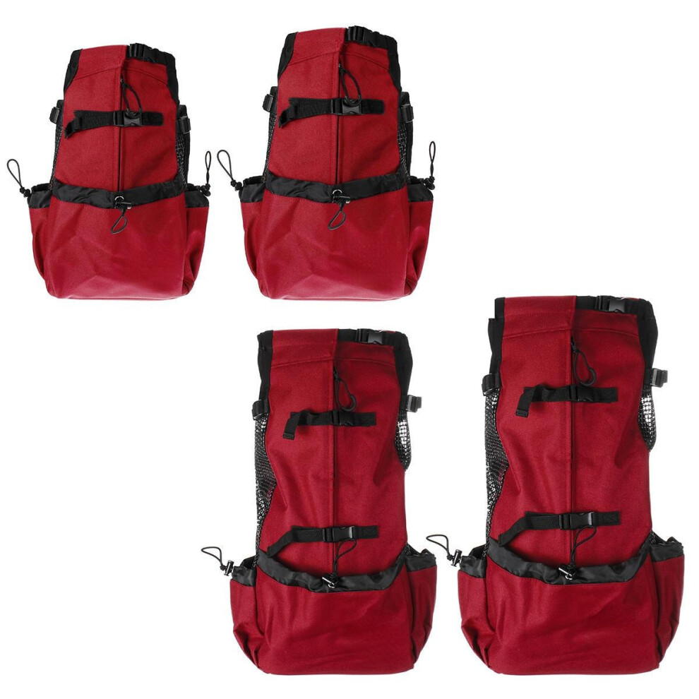 (S) Double Shoulder Pet Carrier Backpack Adjustable Front Carrier Travel