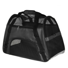 (Black) Pet Carrier Soft Sided Cat Dog Comfort Safe Travel Tote Bag Travel Outdoor