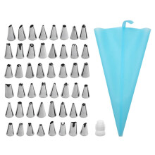 (Red, Pack 8) Cake Decor Stainless Steel Decorating Supplies Turntable 50PCS/Set DIY Cream Tools
