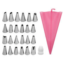 (Red, Pack 16) Cake Decor Stainless Steel Decorating Supplies Turntable 50PCS/Set DIY Cream Tools
