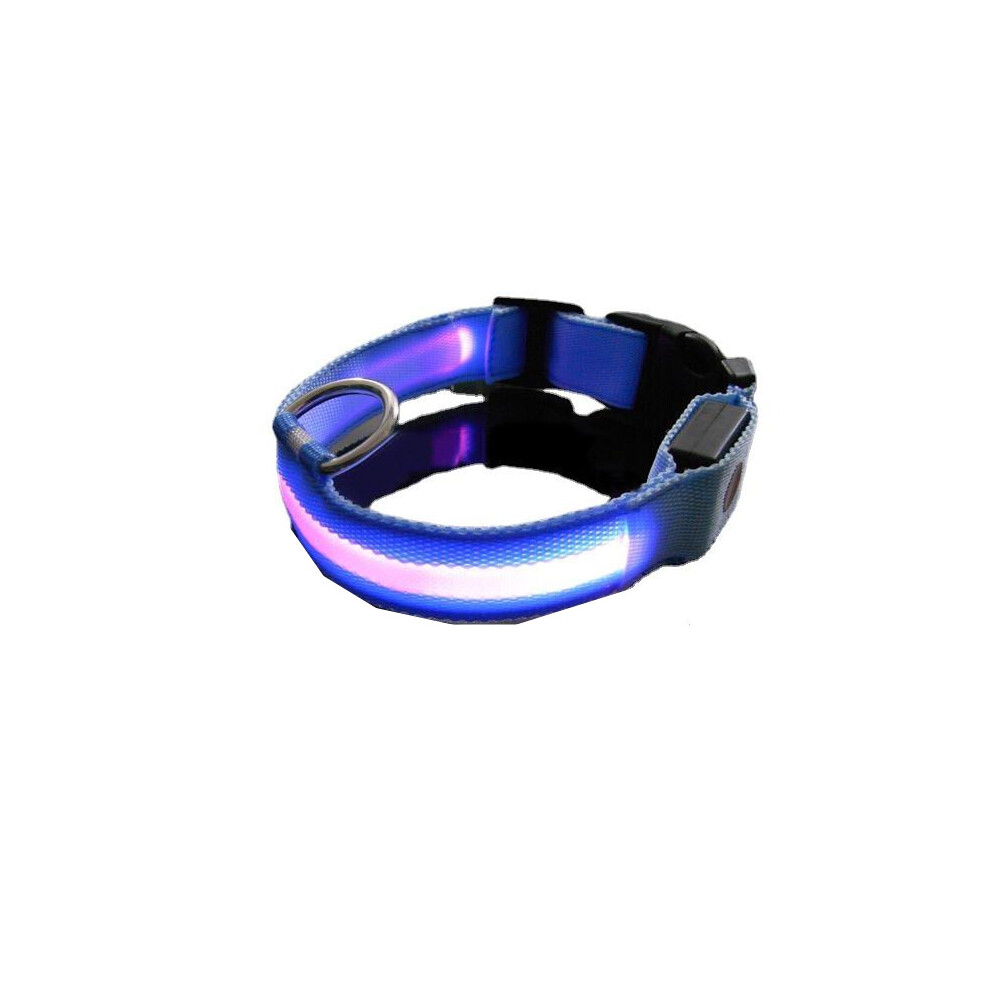 () LED Pet Dog Collar Night Safety Dog Flashing Collar