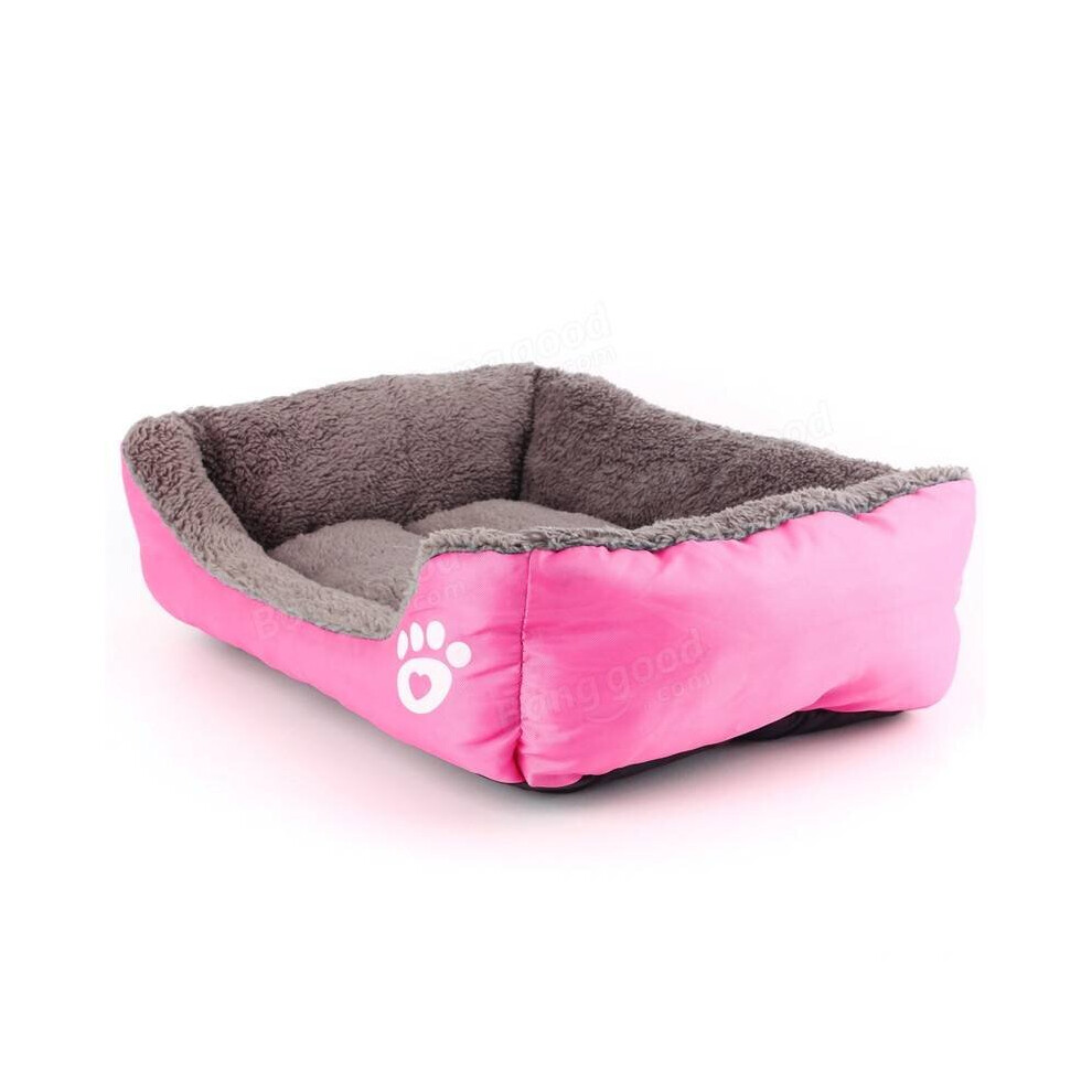 (Rose) Pet Puppy Kennels Beds Mat Houses Doghouse Warm Soft Pad Blanke