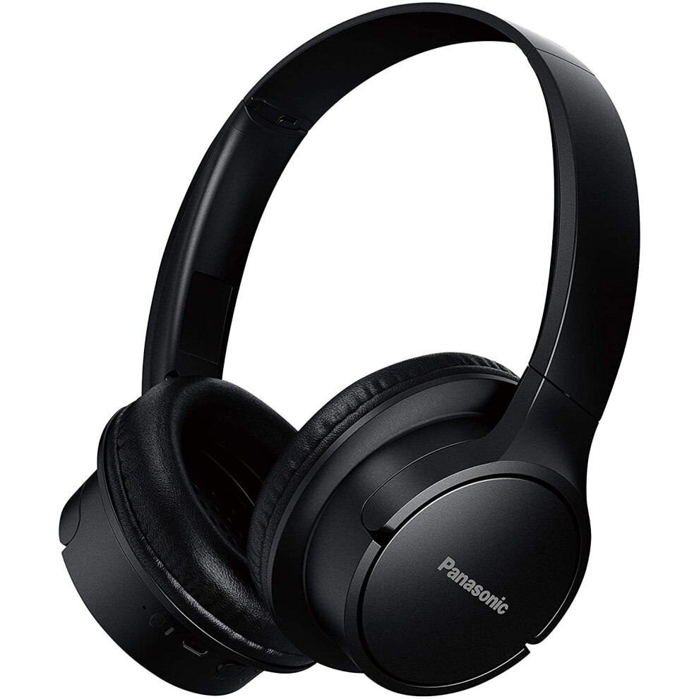 Panasonic RB-HF520BE-K Bluetooth Over-Ear Headphones (Voice Control, Wireless, Up to 50 Hours Battery Life) Black