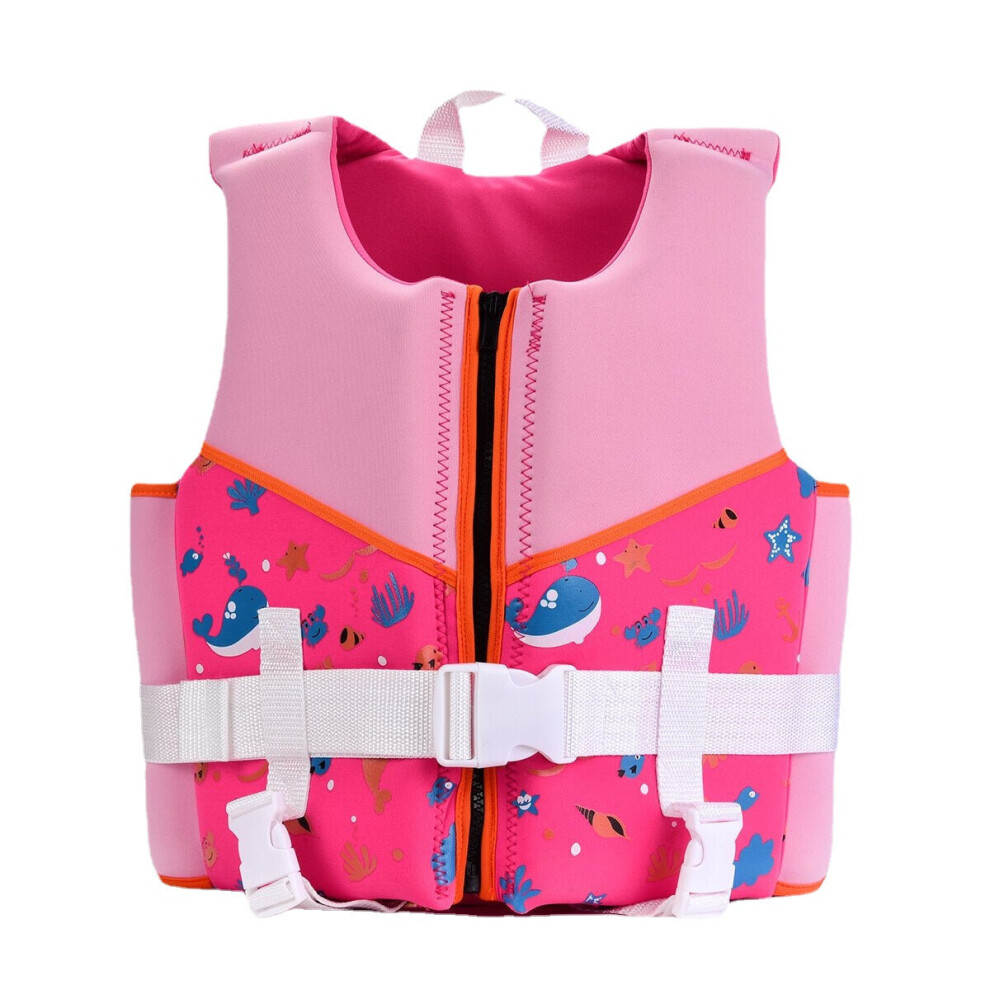 (Pink, S) Children Kids Swim Floatation Vest Life Jacket Safety Swimming Buoyancy Float Aid Jacket