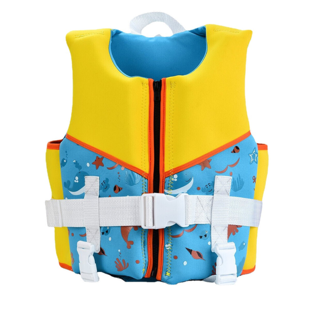 (Blue, L) Children Kids Swim Floatation Vest Life Jacket Safety Swimming Buoyancy Float Aid Jacket