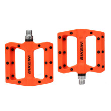 (Orange) Mountain Bike Pedals Nylon Fiber Bearing Pedals Oudoor Cycling Antiskid Bike Pedals