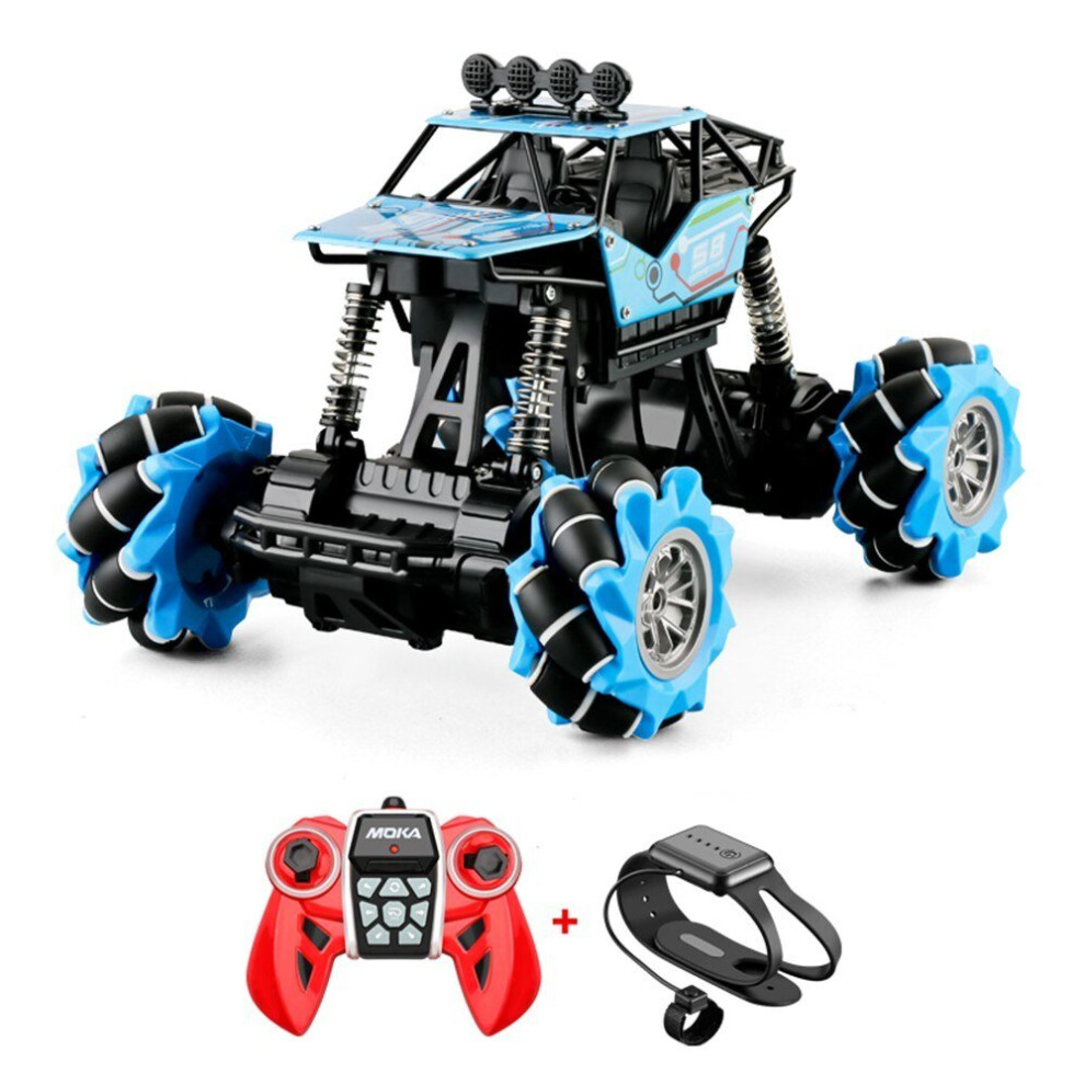 (Blue) 4WD 2.4GHz Off-Road RC Crawler Stunt Car