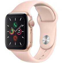 Apple Watch Series 5 40mm (GPS) - Gold Aluminium Case with Pink Sand Sport Band (Renewed) - Refurbished