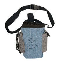(Blue) Hand Free Pet Training Pouch Reward Dog Food Bag