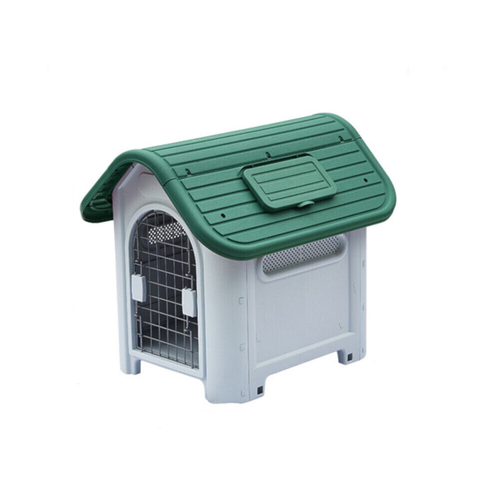 (Green, Without door) Pet House Kennel Outdoor For Dog Four Seasons Universal Waterproof Plastic