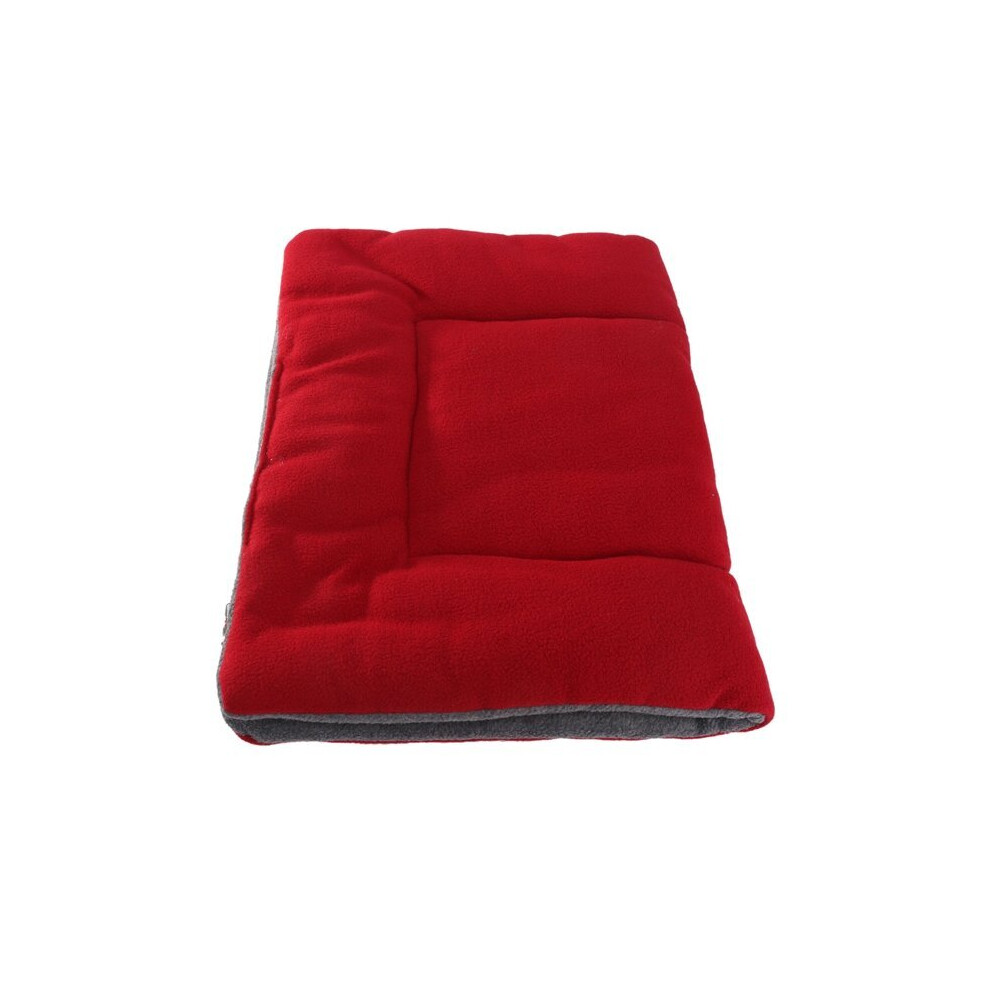 (Dark red, S) Pet Dog Crate Warm Cage Kennel Bed Mat Soft Cozy Cushion-image-OPC-P8YWFJT-NEW