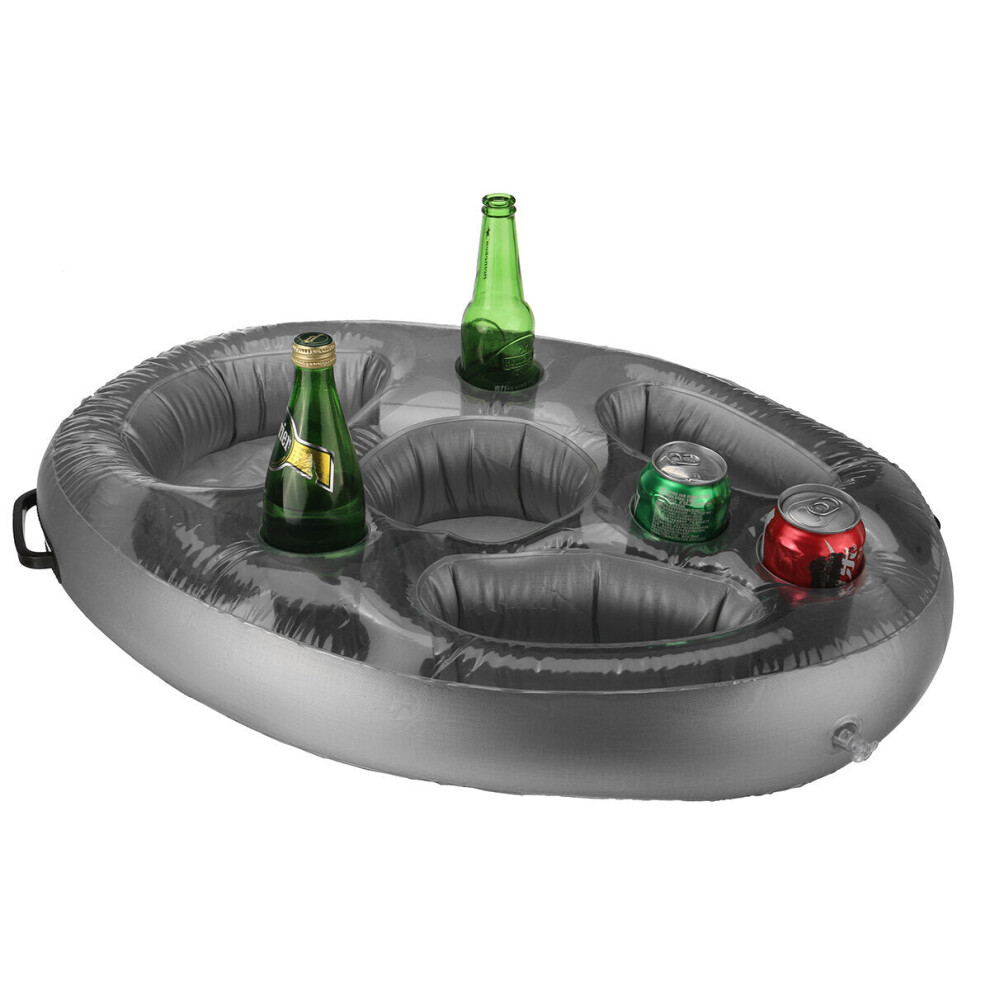 (Floating Drink Holder) Floating Drink Holder Swimming Pool Table Tray 8 Holes Reusable Inflatable Coasters Outdoor Beach