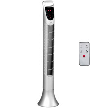 HOMCOM LED 36 Inch Tower Fan 70 Oscillation 3 Speed Remote Controller, Silver