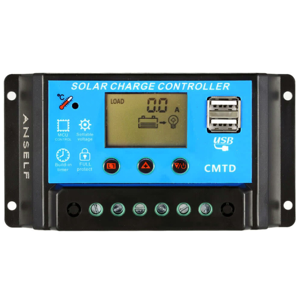 LCD Solar Charge Controller with Current Display Function Auto Regulator for Solar Panel