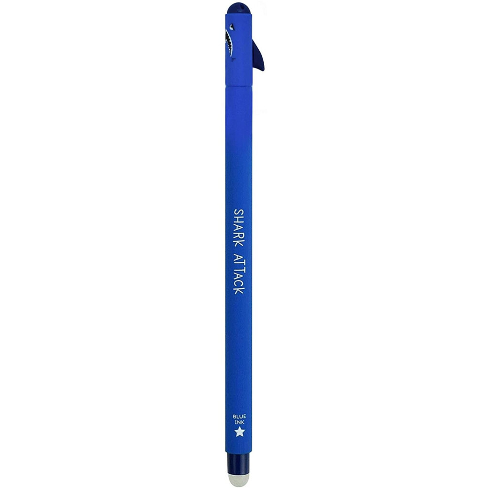 Legami Ep0006 Erasable Gel Pen, Shark, Blue