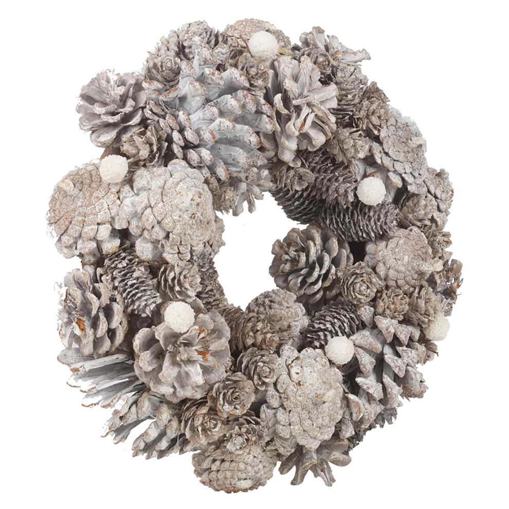 Urbn Living (34Cm, Natural) Christmas Wreaths Pine Cone Door Flower 24-34Cm
