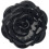 3D Rose Folding Compact Mirror Pocket Handbag Size Travel Make Up Black 1
