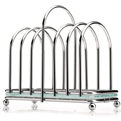 Toast Rack with Frosted Glass Base
