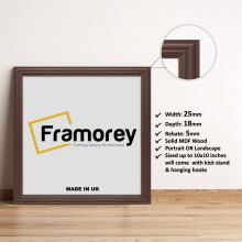 (6x6 Inch) Square Size Mahogany Picture Frame / LW Style Wall Art Frame / Modern Photo Frames