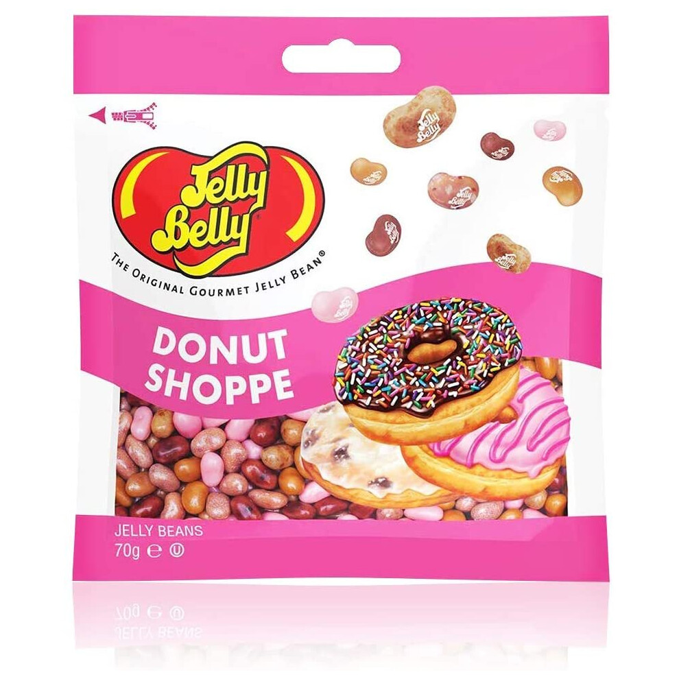 Jelly Belly Jelly Beans - Gluten Free Sweets, Dairy and Fat Free - Donut Shoppe Flavor, Food Gifts for Children, 70g (Pack of 12)