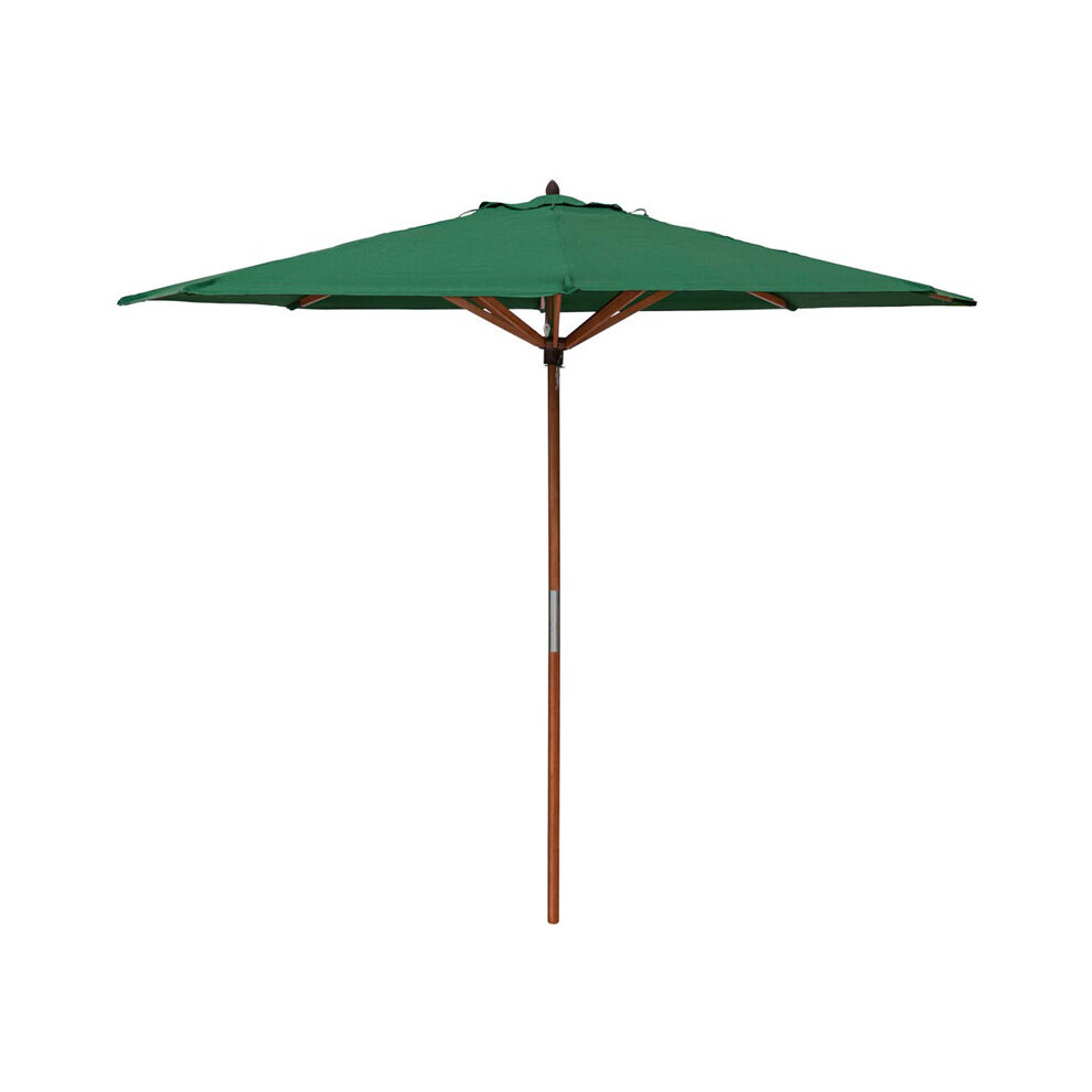 Willington Green 2.7m Wooden Parasol +15Kg Base