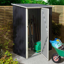 53 Trentvale Metal Pent Shed - Dark Grey