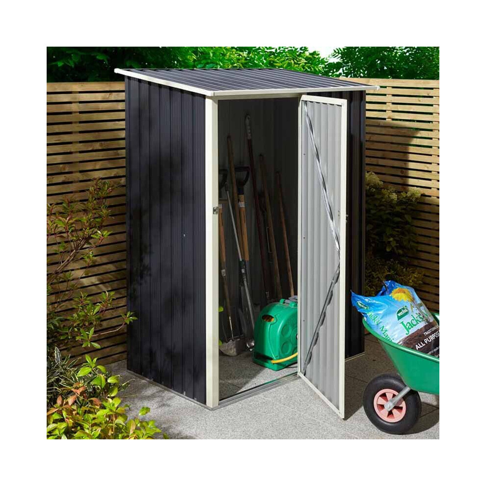 53 Trentvale Metal Pent Shed - Dark Grey