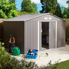 108 Trentvale Metal Apex Shed - Light Grey