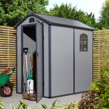 46 Airevale Plastic Apex Shed - Light Grey
