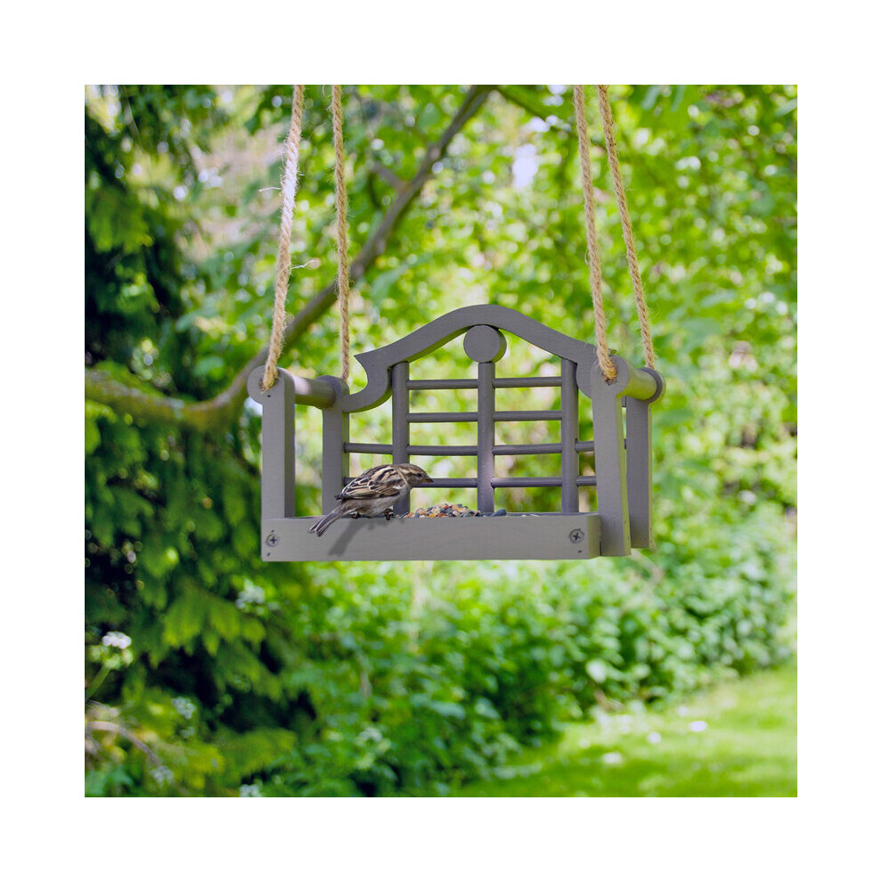 Timeless Lutyens Swingseat Bird Feeder Grey