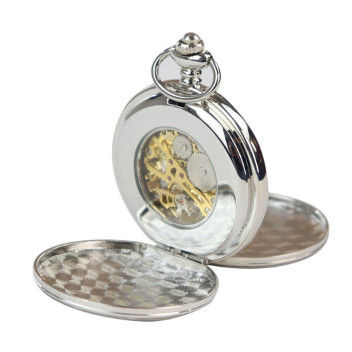 (Silver) Mechanical Pocket Watch Peaky Blinders Automatic 2