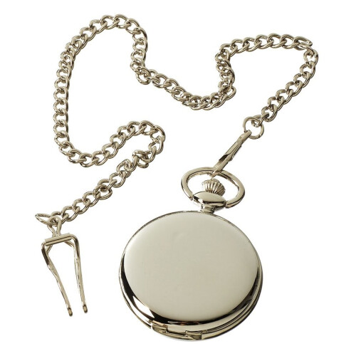 (Silver) Pocket Watch 1920's Peaky Blinders Chain Retro 1
