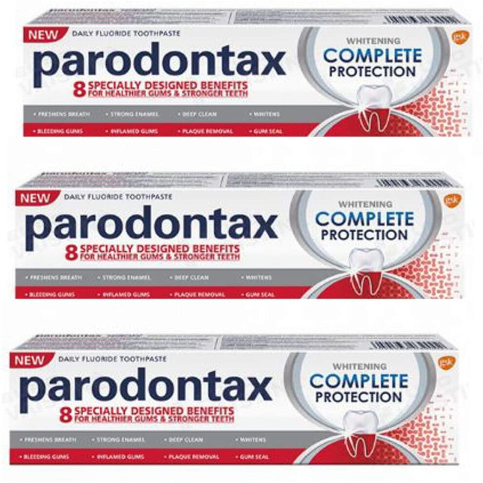 Parodontax Complete Protection Whitening Toothpaste 75 ml/Pack of 3/
