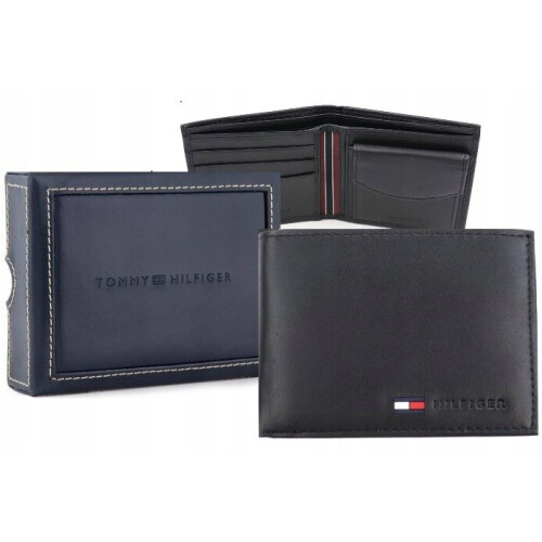 Tommy Hilfiger Leather Billfold Wallet With Coin Pocket Men's Wallets
