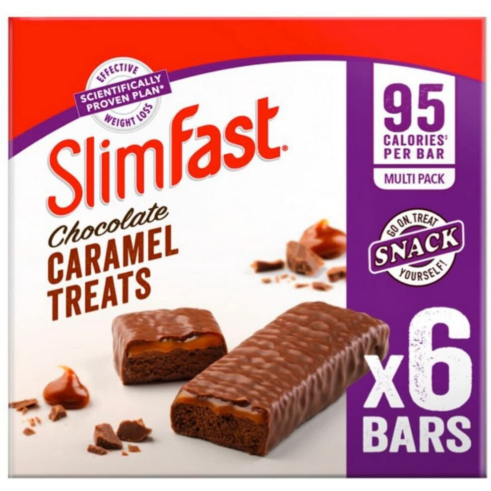 SlimFast Caramel Snack Bars Multipack 6 Chewy Chocolate