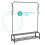 LIVIVO (BLACK ) Freestanding Clothes Rail with Shoe Rack & Hooks 7