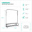 LIVIVO (BLACK ) Freestanding Clothes Rail with Shoe Rack & Hooks 9