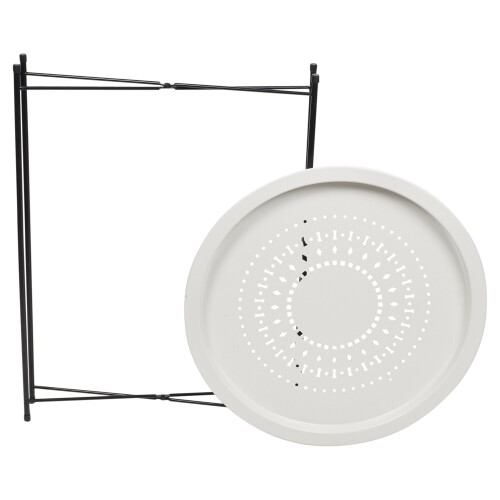 URBN Living (White) Folding Metal Round Bistro Coffee Table Patio 2