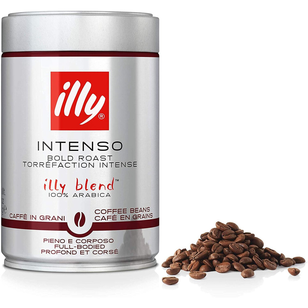 Illy Coffee, Intenso Coffee Beans, Roast, 100% Arabica Coffee Beans, 250G Dark