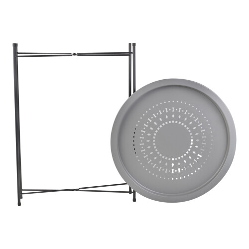 URBN Living (Grey) Folding Metal Round Bistro Coffee Table Patio 1