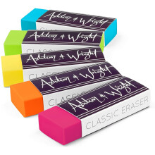 Ashton and Wright - Classic Eraser - Latex Free Plastic Rubber - Pack of 5 Tropical Neon