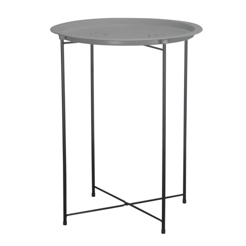 URBN Living (Grey) Folding Metal Round Bistro Coffee Table Patio 2