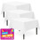SOL 3pk White Plastic Table Cover Tablecloth Wipe Clean Party Events 1