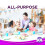 SOL 3pk White Plastic Table Cover Tablecloth Wipe Clean Party Events 6