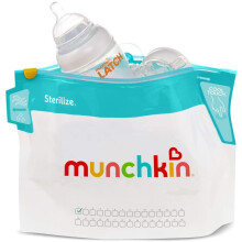 Munchkin Cool Touch Microwave Steriliser Bags, Pack of 6 Reusable Bags