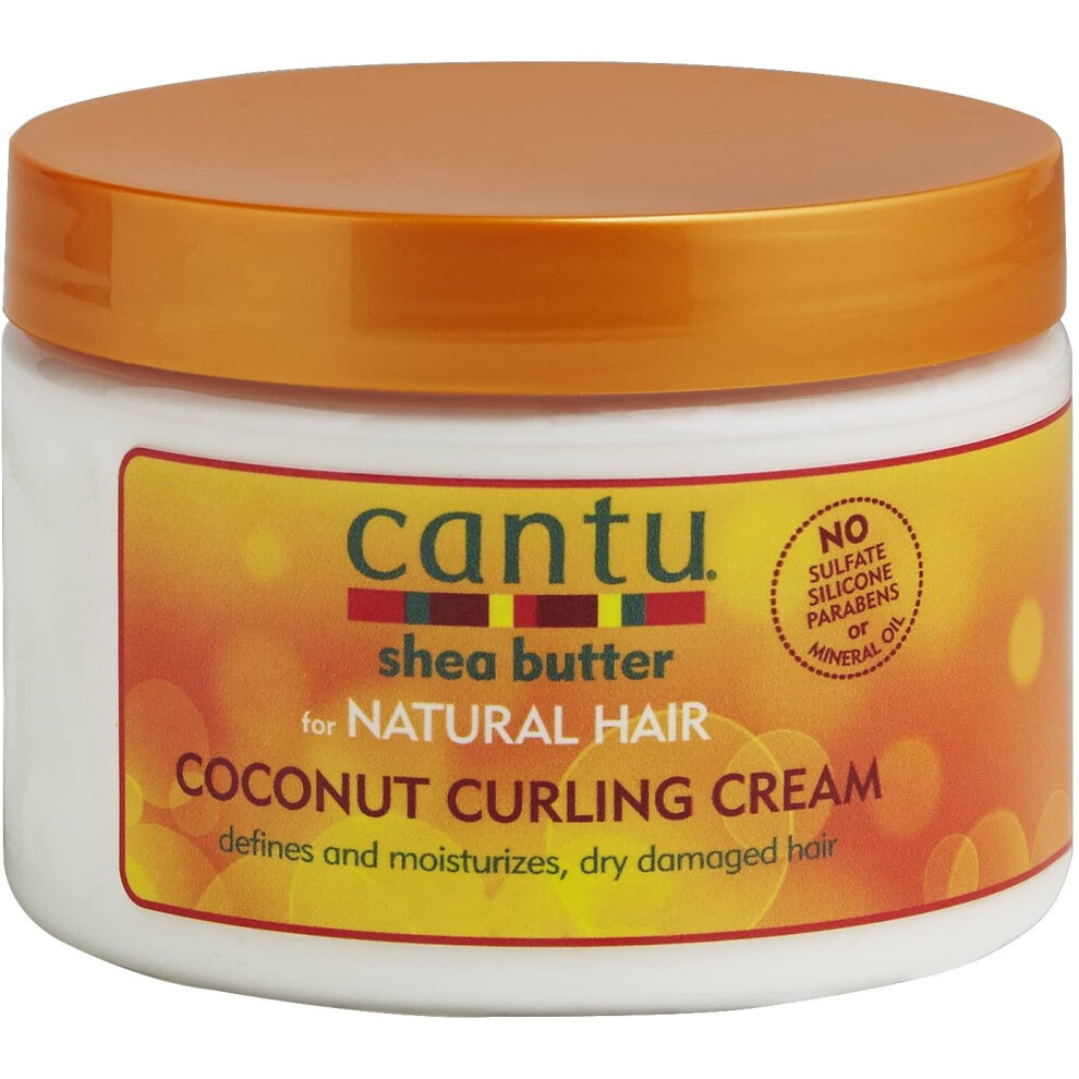 Cantu Natural Hair Coconut Curling Cream 12 Ounce Jar