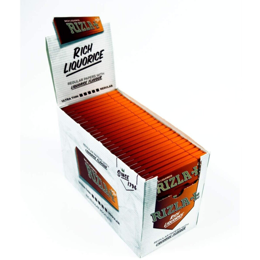 Rizla Liquorice Rolling Paper Full Box Of 100 Booklets